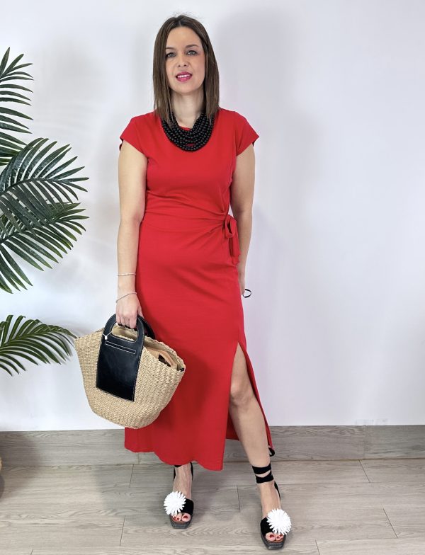 Vestido Agodón Rojo