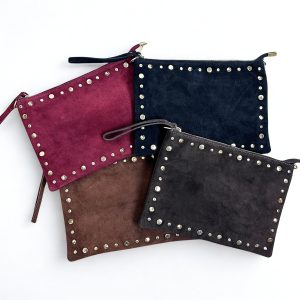 Cartera Piel Serraje/Tachas