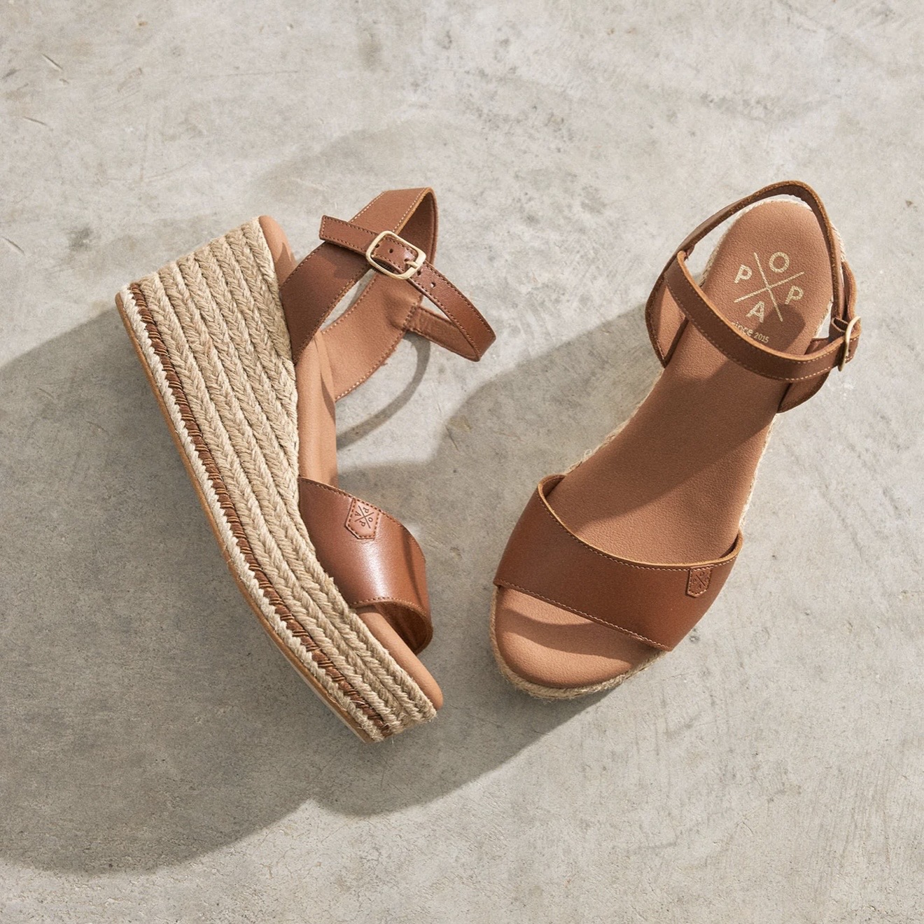 Cuña Popa Arenal Piel Cuero - Imagen 3