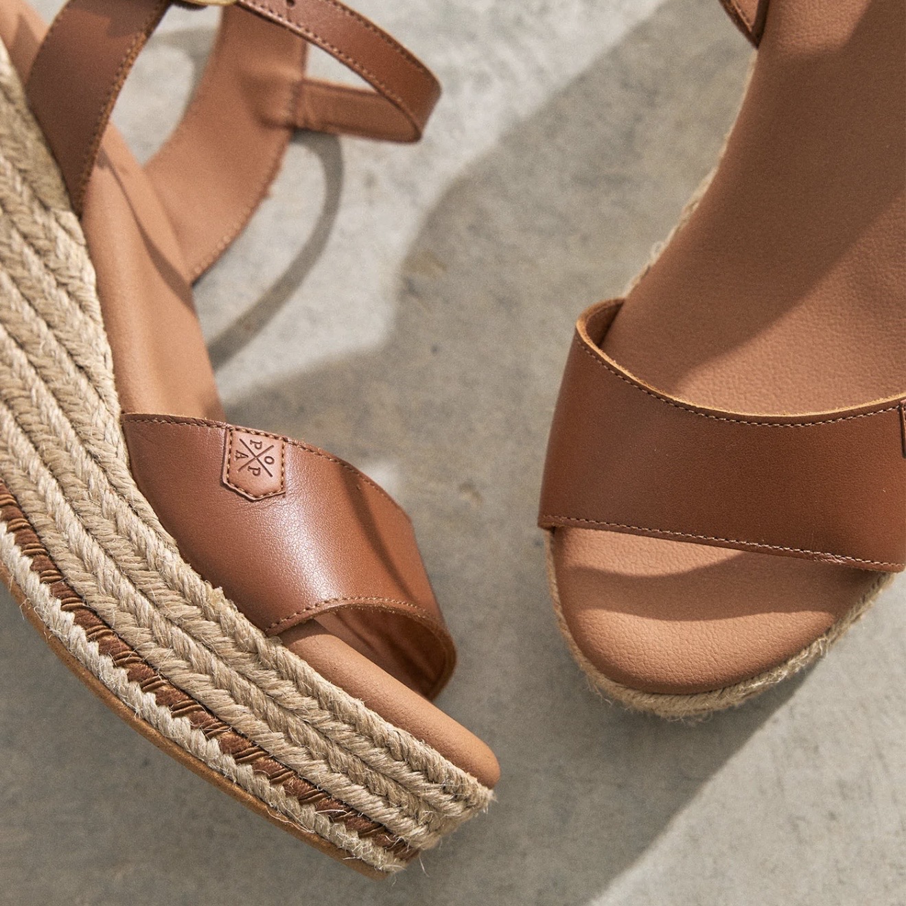 Cuña Popa Arenal Piel Cuero - Imagen 5