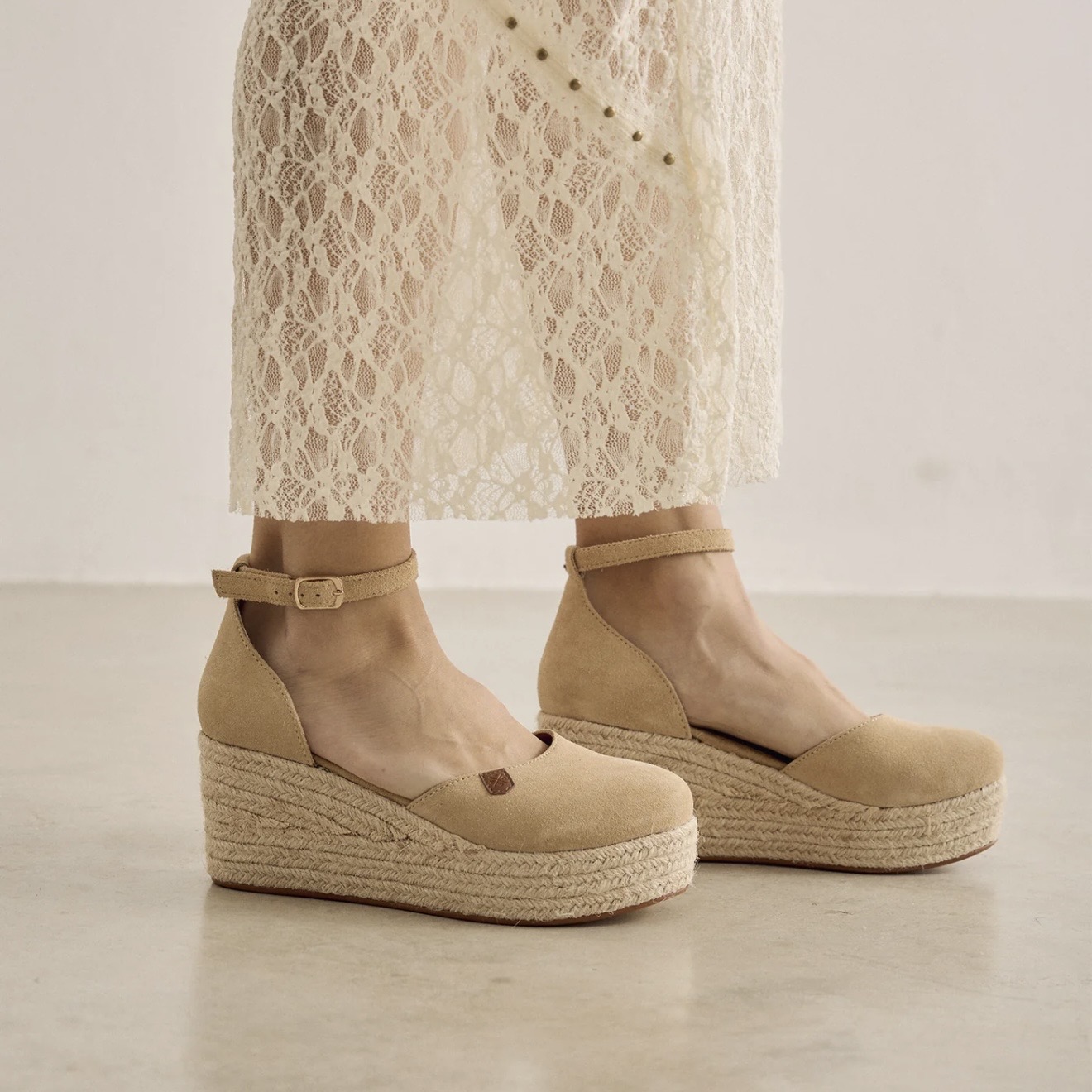 Cuña Popa Cantalar Serraje Beige - Imagen 2