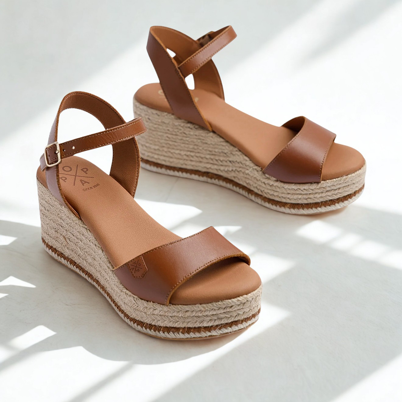 Cuña Popa Arenal Piel Cuero - Imagen 4