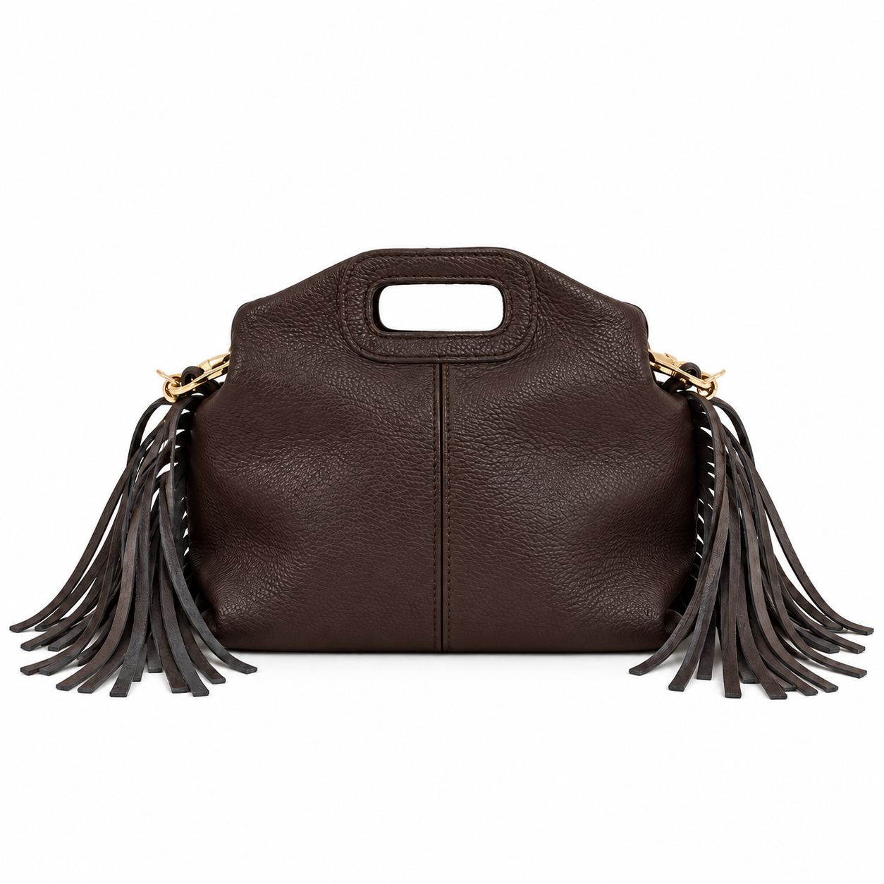Bolso Bandolera Piel Flecos - Imagen 2