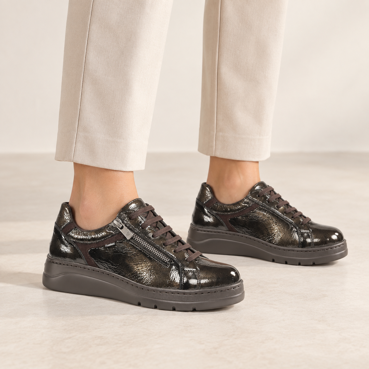 Zapatilla Fluchos Pompas Kaki - Imagen 2