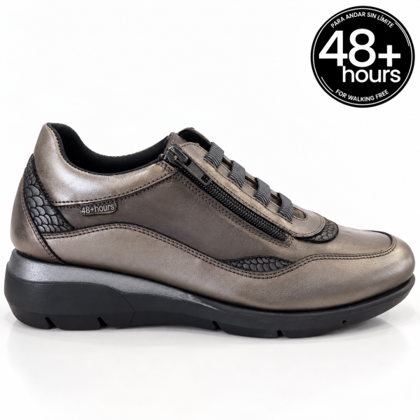 Zapato 48+Hours Metalizado Niquel