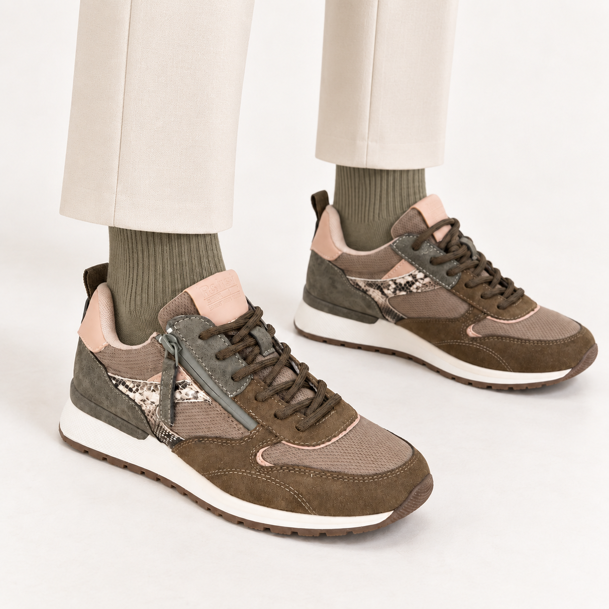 Zapatilla Refres Verde Kaki - Imagen 2