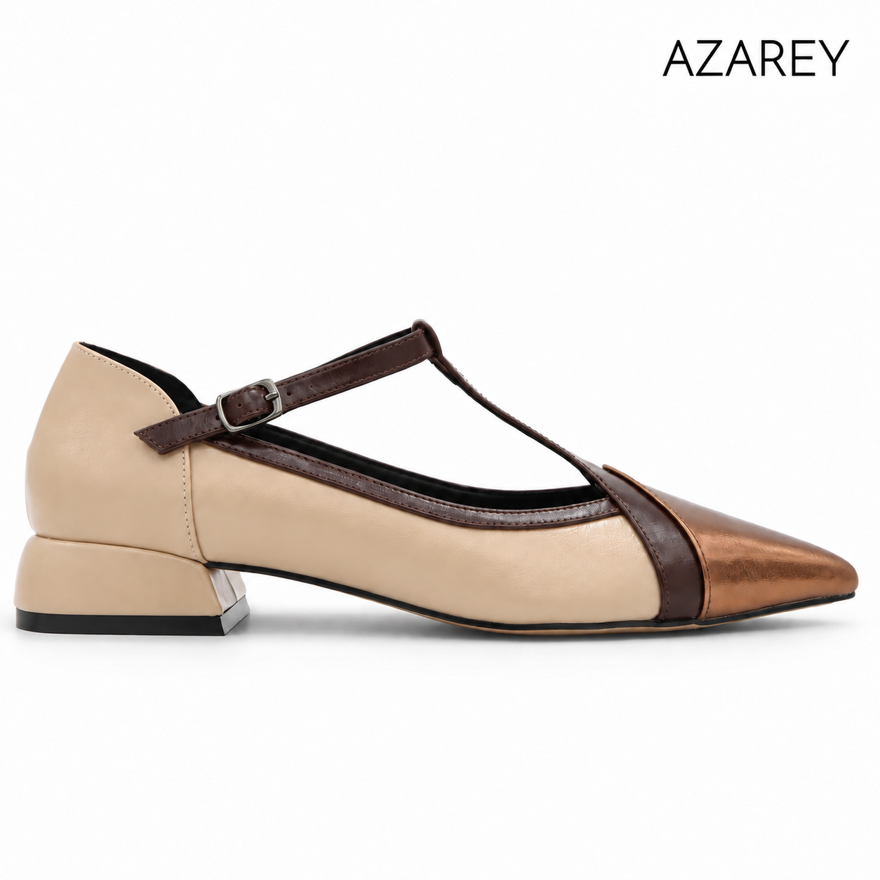 Zapato Azarey Mary Jane Beige