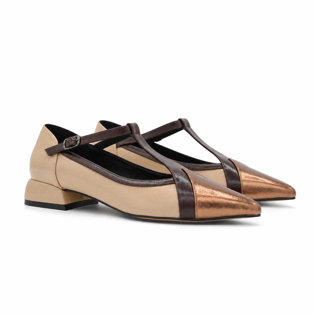 Zapato Azarey Mary Jane Beige - Imagen 3