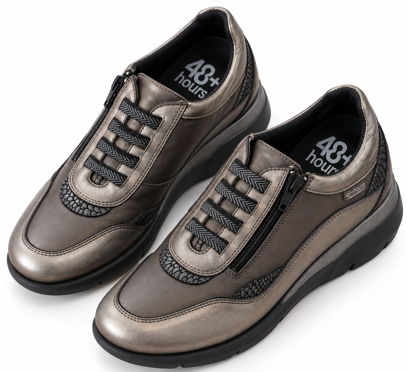 Zapato 48+Hours Metalizado Niquel - Imagen 5