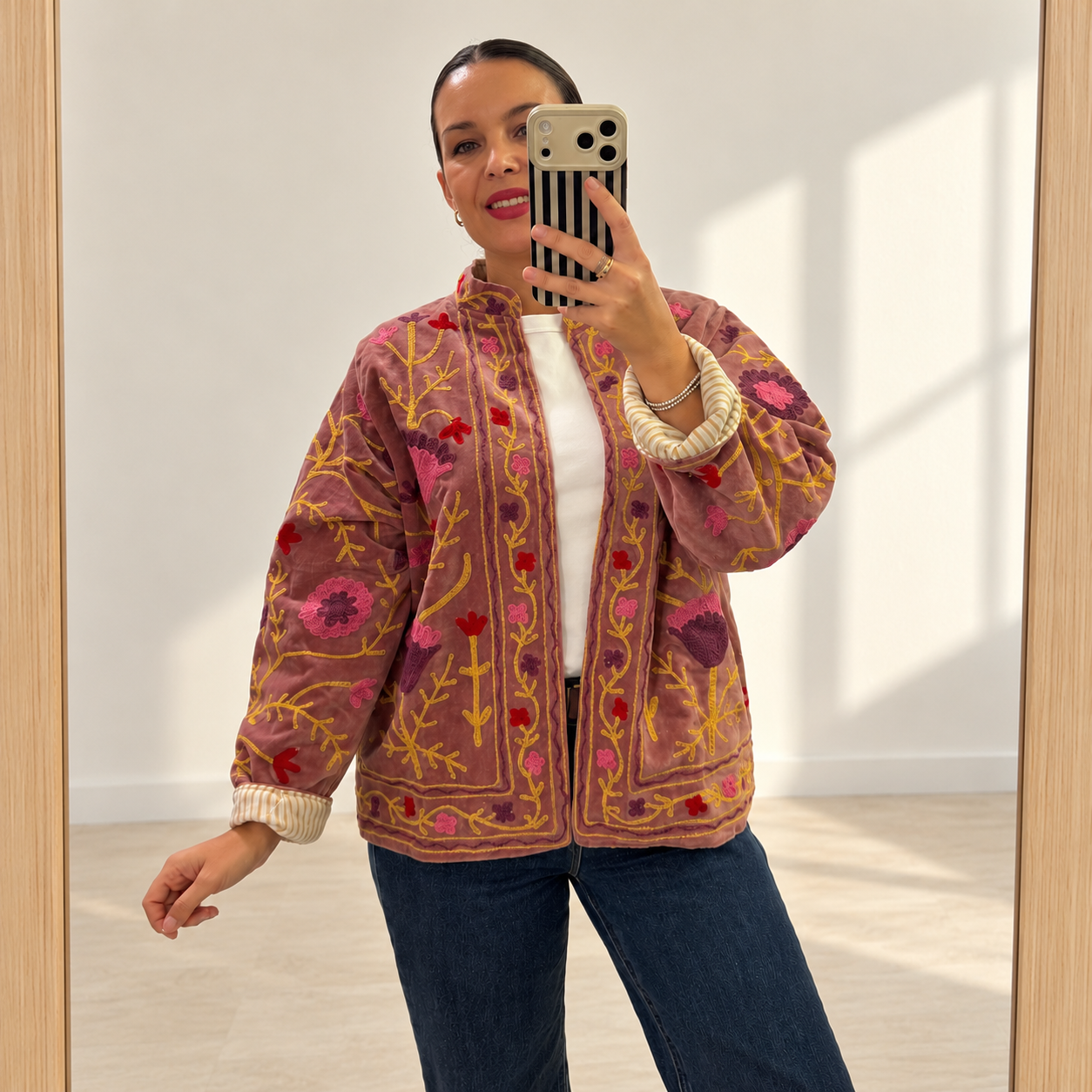 Chaqueta Terciopelo Bordada
