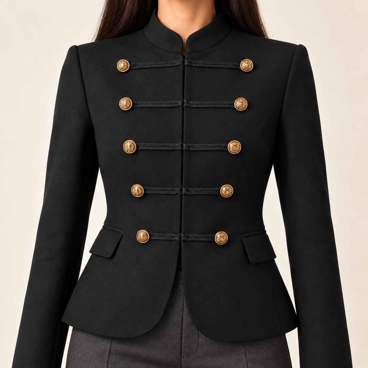 Chaqueta Militar Negra - Imagen 2