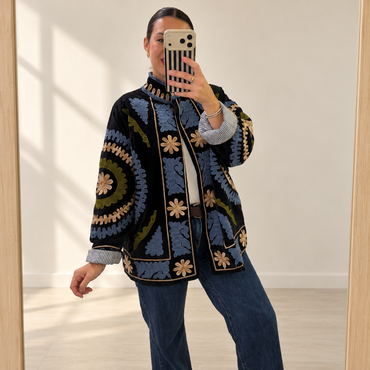 Chaqueta Terciopelo Bordada